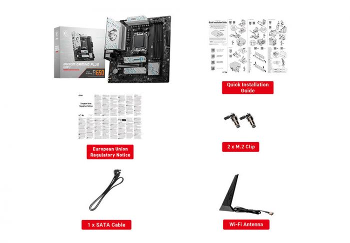 Материнcька плата MSI B650M GAMING PLUS WIFI sAM5 B650 4xDDR5 HDMI DP WiFi BT mATX