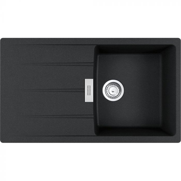 Мийка кухонна Franke Centro, фраграніт, прямокутник, з крилом, 860х500х200мм, чаша - 1, накладна, CNG 611-86, онікс