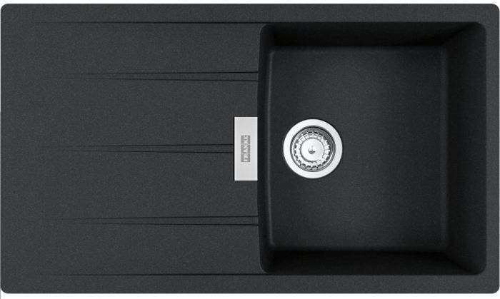 Мийка кухонна Franke Centro, фраграніт, прямокутник, з крилом, 860х500х200мм, чаша - 1, накладна, CNG 611-86, онікс