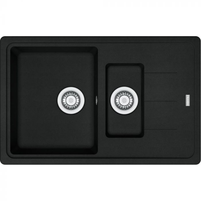 Мийка кухонна Franke Basis, фраграніт, прямокутник, з крилом, 780х500х200мм, чаша - 1,5, врізна, BFG 651-78, чорний матовий