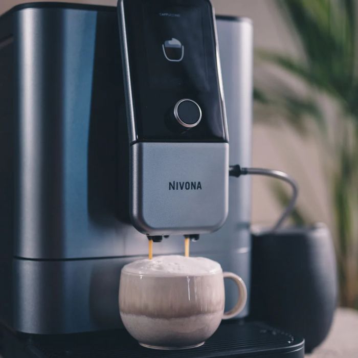 Кавомашина Nivona CafeRomatica, 1.8л, зерно+мелена, автомат.капуч, дисплей, авторецептів -9, пригот, холодної кави, перлинно-блакитний