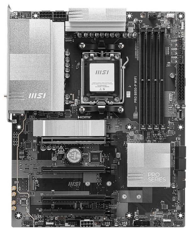 Материнcька плата MSI PRO B850-P WIFI sAM5 B850 4xDDR5 M.2 HDMI WiFi BT ATX