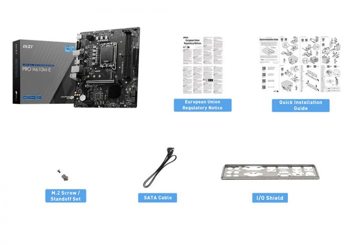 Материнcька плата MSI PRO H610M-E s1700 H610 2xDDR5 M.2 HDMI D-Sub mATX