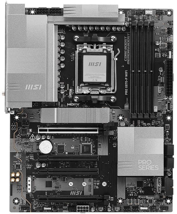 Материнcька плата MSI PRO X870-P WIFI sAM5 X870 4xDDR5 HDMI WiFi BT ATX