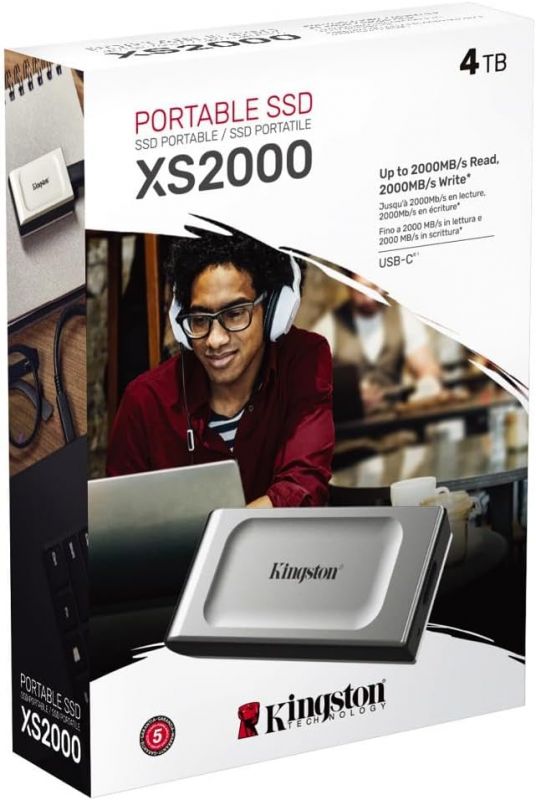 Портативний SSD Kingston 4TB USB 3.2 Gen 2x2 Type-C XS2000