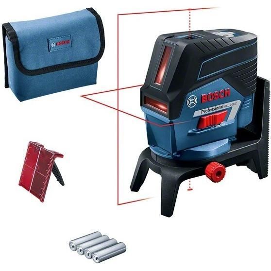 Нівелір лазерний Bosch GCL2-50C+RM2 до 20м, ±0.3мм/м, 4AAx1.5В, IP54, чохол, 0.6кг