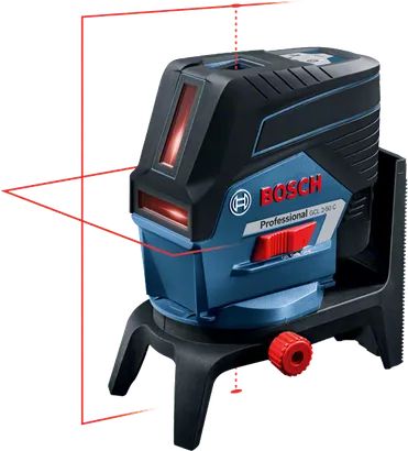 Нівелір лазерний Bosch GCL2-50C+RM2 до 20м, ±0.3мм/м, 4AAx1.5В, IP54, чохол, 0.6кг