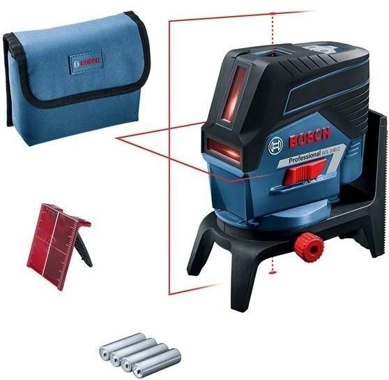 Нівелір лазерний Bosch GCL2-50C+RM2 до 20м, ±0.3мм/м, 4AAx1.5В, IP54, чохол, 0.6кг