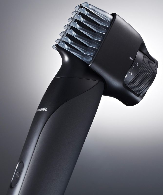 Тример Panasonic, для бороди, вусів, голови та тіла, мережа+акум., насадок-2, чохол, швидка зарядка, чорно-золотий