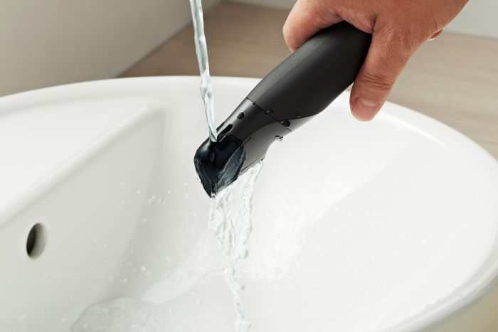 Тример Panasonic, для бороди, вусів, голови та тіла, мережа+акум., насадок-2, чохол, швидка зарядка, чорно-золотий