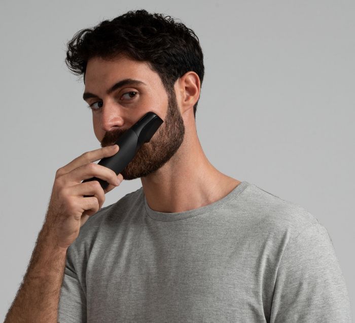 Тример Panasonic, для бороди, вусів, голови та тіла, мережа+акум., насадок-2, чохол, швидка зарядка, чорно-золотий