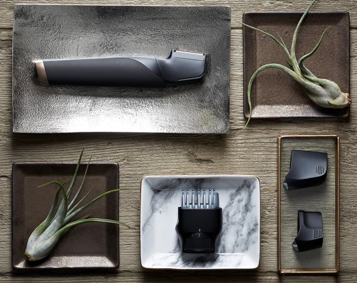 Тример Panasonic, для бороди, вусів, голови та тіла, мережа+акум., насадок-2, чохол, швидка зарядка, чорно-золотий