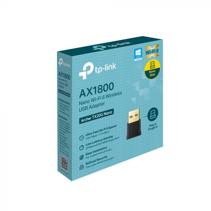 WiFi-адаптер TP-LINK Archer TX20U Nano AX1800 USB 2.0