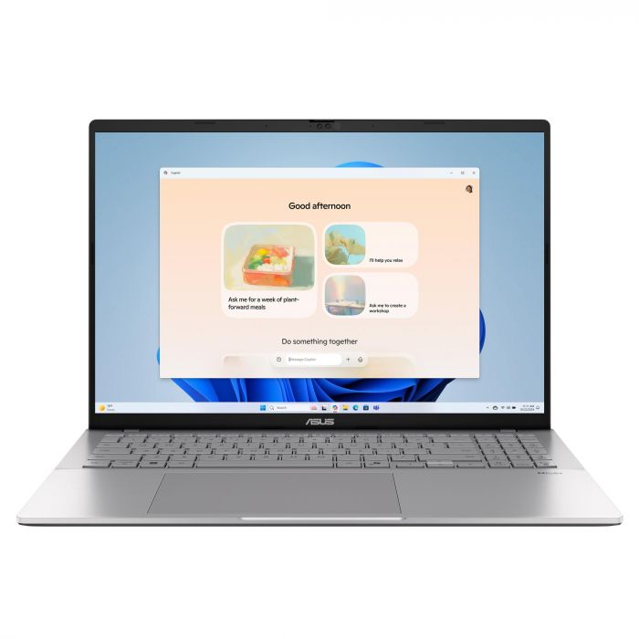 Ноутбук ASUS Vivobook S16 S3607CA-RP008 16" WUXGA IPS, Intel Ultra 7 255H, 16GB, F1TB, UMA, NoOS, Сріблястий