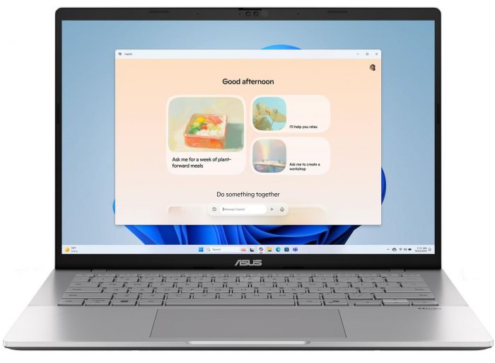 Ноутбук ASUS Vivobook S14 S3407CA-LY009 14" WUXGA IPS, Intel Ultra 7 255H, 16GB, F1TB, UMA, NoOS, Сірий