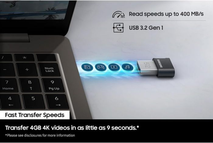 Накопичувач Samsung  512GB USB 3.1 Type-A Fit Plus