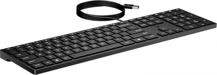 Клавіатура мембранна НР 320K, 109key, USB-A, EN/UK, чорний
