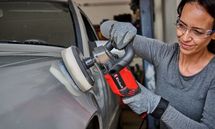 Полірувальна машина Einhell CC-PO 1100/150 CE, 1100 Вт, 150 мм, 500-3500 об/хв, підтримка обертів, 2.11 кг