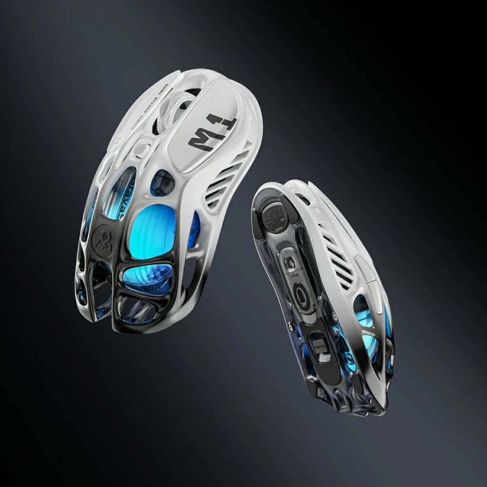 Миша GravaStar Mercury M1 Pro, BT/WL/USB-A, RGB, чорно-білий