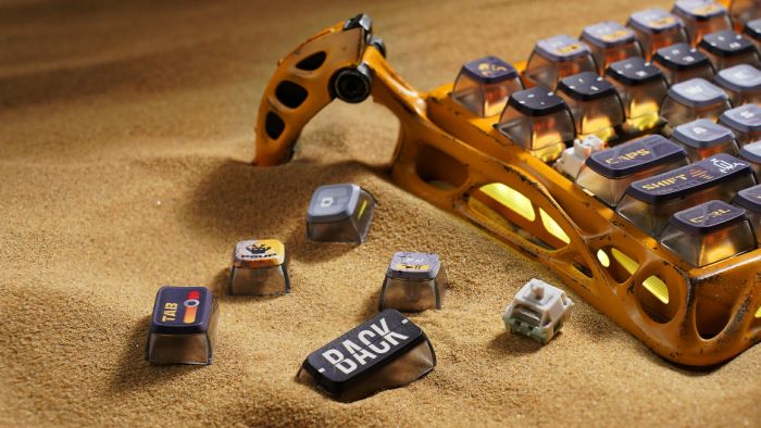 Клавіатура механічна GravaStar Mercury K1 Pro 80keys, GravaStar x Kailh Speedy Mint, BT/WL/USB, жовтий