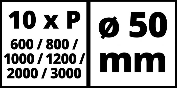 Набір шліфпаперу Einhell до TC-PA 50, 50 мм, по металу, 60 шт