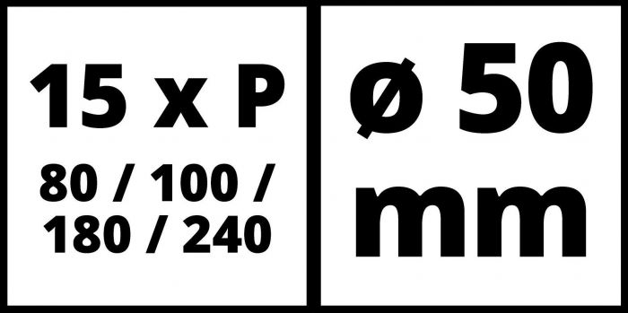 Набір шліфпаперу Einhell до TC-PA 50, 50 мм, по дереву, 60 шт