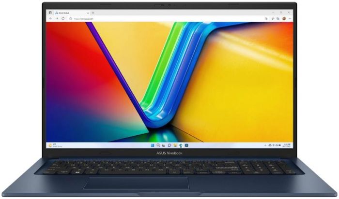 Ноутбук ASUS Vivobook 17 X1704VA-AU755 17.3" FHD IPS, Intel i3-1315U, 16GB, F512GB, UMA, NoOS, Блакитний
