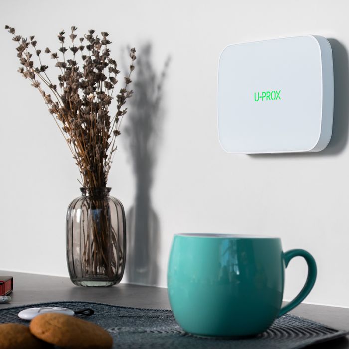 Комплект охоронної сигналізації U-Prox MPX G KF kit White, U-Prox MPX G, U-Prox PIR, U-Prox WDC, U-Prox Keyfob, бездротовий, білий