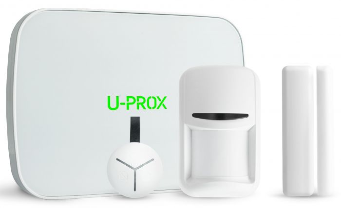 Комплект охоронної сигналізації U-Prox MPX G KF kit White, U-Prox MPX G, U-Prox PIR, U-Prox WDC, U-Prox Keyfob, бездротовий, білий