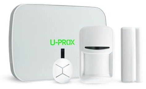 Комплект охоронної сигналізації U-Prox MPX L KF kit White, U-Prox MPX L, U-Prox PIR, U-Prox WDC, U-Prox Keyfob B4, бездротовий, білий