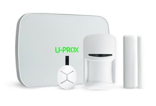 Комплект охоронної сигналізації U-Prox MPX LE KF kit White, U-Prox MPX LE, U-Prox PIR, U-Prox WDC, U-Prox Keyfob B4, бездротовий, білий