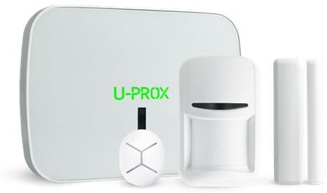 Комплект охоронної сигналізації U-Prox MPX LE KF kit White, U-Prox MPX LE, U-Prox PIR, U-Prox WDC, U-Prox Keyfob B4, бездротовий, білий
