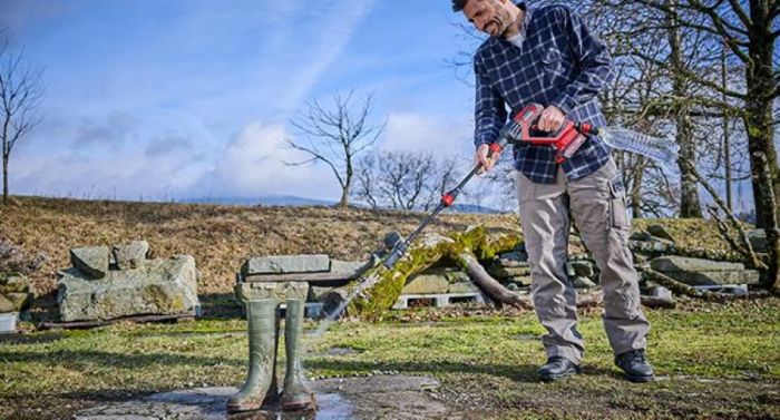 Мийка акумуляторна Einhell HYPRESSO 18/24-1 Li - Solo, PXC, 18В, до 24 бар, 240 л/хв, самовсмоктування, 2.1 кг (без АКБ і ЗП)