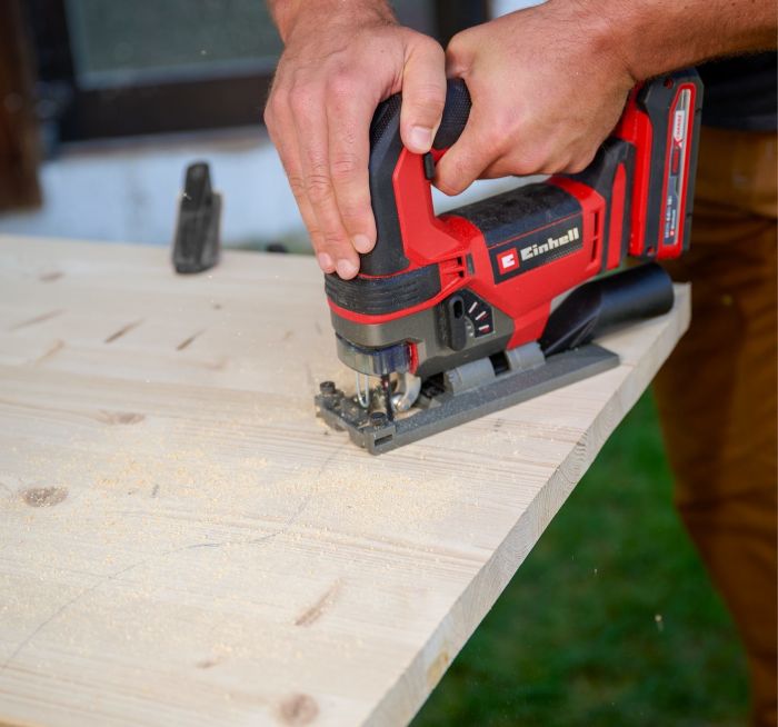 Лобзик акумуляторний Einhell TE-JS 18/100 Li - Solo, PXC, 18В, 3000 об/хв, ход 26 мм, 1.87 кг (без АКБ і ЗП)