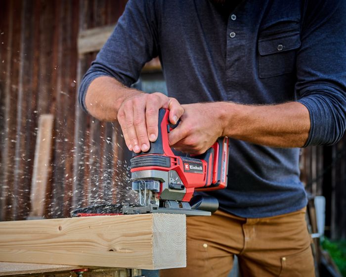 Лобзик акумуляторний Einhell TE-JS 18/100 Li - Solo, PXC, 18В, 3000 об/хв, ход 26 мм, 1.87 кг (без АКБ і ЗП)