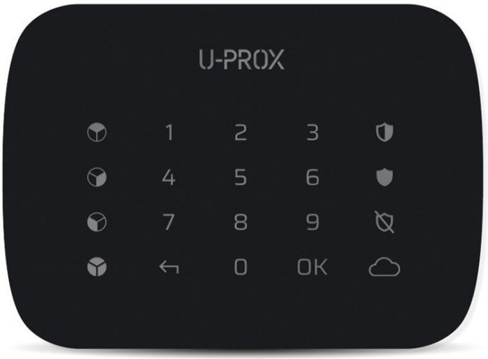 Бездротова сенсорна клавіатура U-Prox Keypad G4 Black, 4 групи, бездротовий, чорний