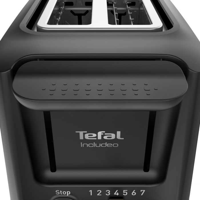 Тостер Tefal Includeo 850Вт, розморожування, щипці, термопластик, чорний
