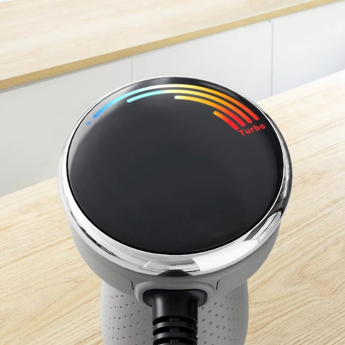 Блендер Tefal заглибний Quickchef+ 1000Вт, 3в1, чаша-800мл, чопер-500мл, турборежим, сріблясто-сірий