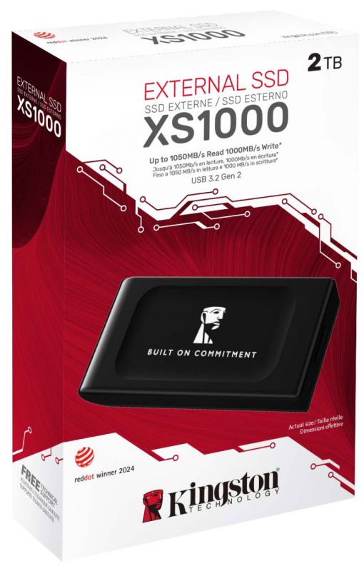 Портативний SSD Kingston 2TB USB 3.2 Gen 2 Type-C XS1000
