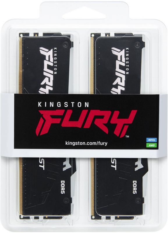 Пам'ять ПК Kingston DDR5 64GB KIT (32GBx2) 6000 FURY Beast RGB