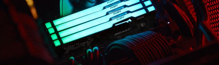 Пам'ять ПК Kingston DDR5 64GB KIT (32GBx2) 6000 FURY Beast RGB