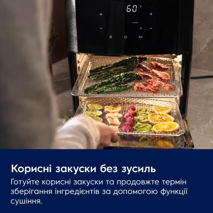 Мультипіч Electrolux 1800Вт, чаша-12л, сенсорне керування, 12 авто. програм, віконце, пластик, чорний