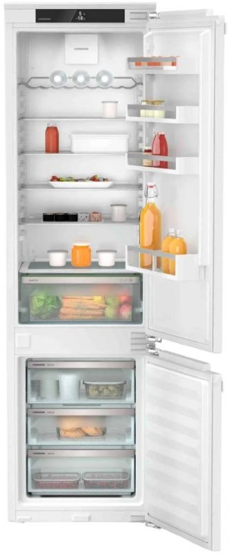 Холодильник Liebherr вбудований з нижн. мороз., 193.8x55.9х54.6, холод.відд.-215л, мороз.відд.-70л, 2дв., A++, NF, диспл внутр., білий