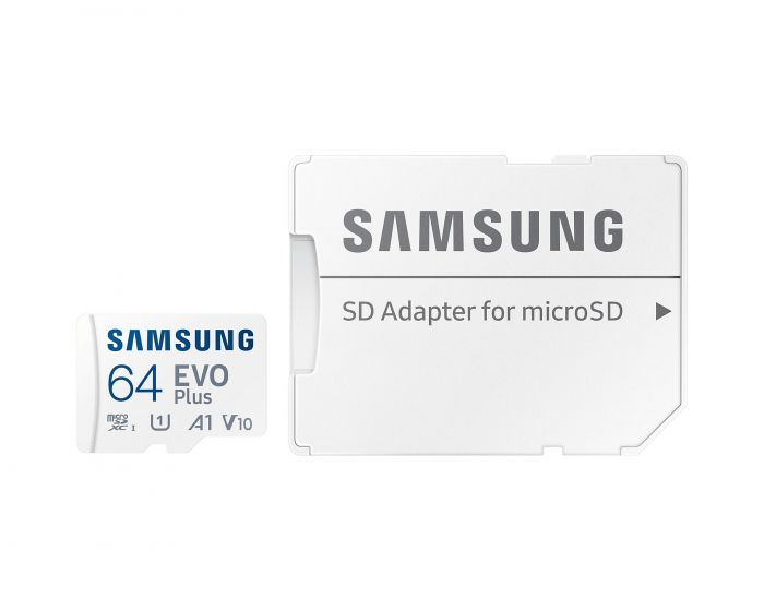 Карта пам'яті Samsung microSDXC   64GB C10 UHS-I R130MB/s Evo Plus + SD