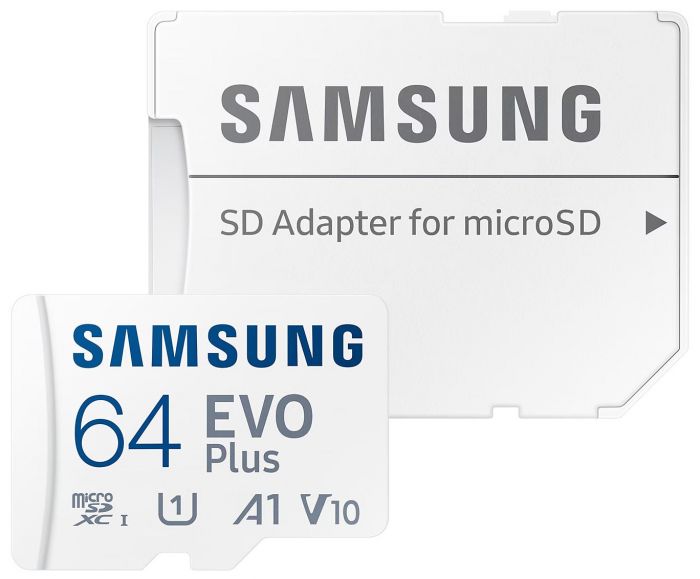 Карта пам'яті Samsung microSDXC   64GB C10 UHS-I R130MB/s Evo Plus + SD