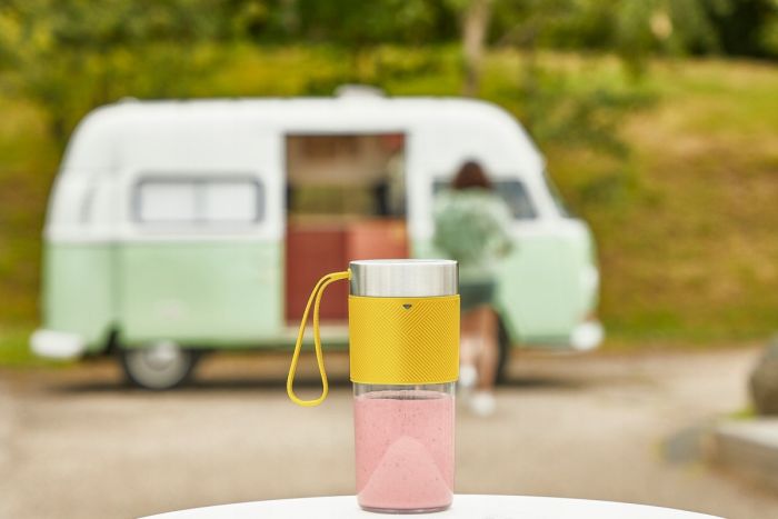 Блендер Tefal Lightmix портативний для смузі, чаша-300мл, USB, тритан, жовтий