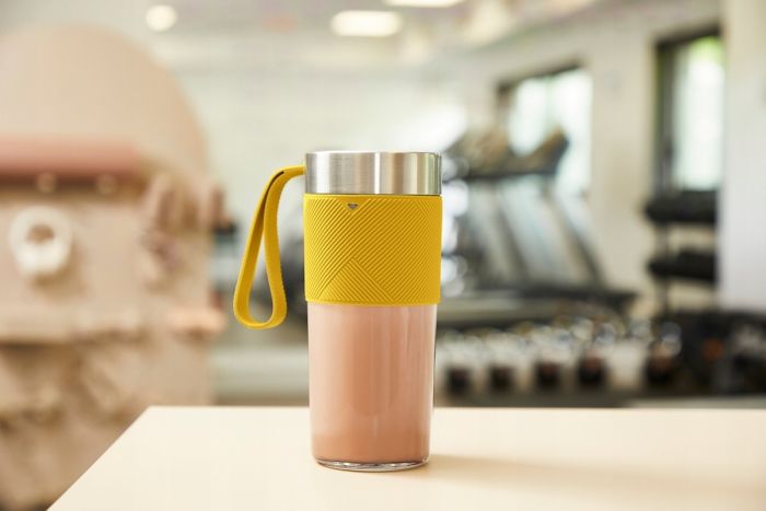 Блендер Tefal Lightmix портативний для смузі, чаша-300мл, USB, тритан, жовтий