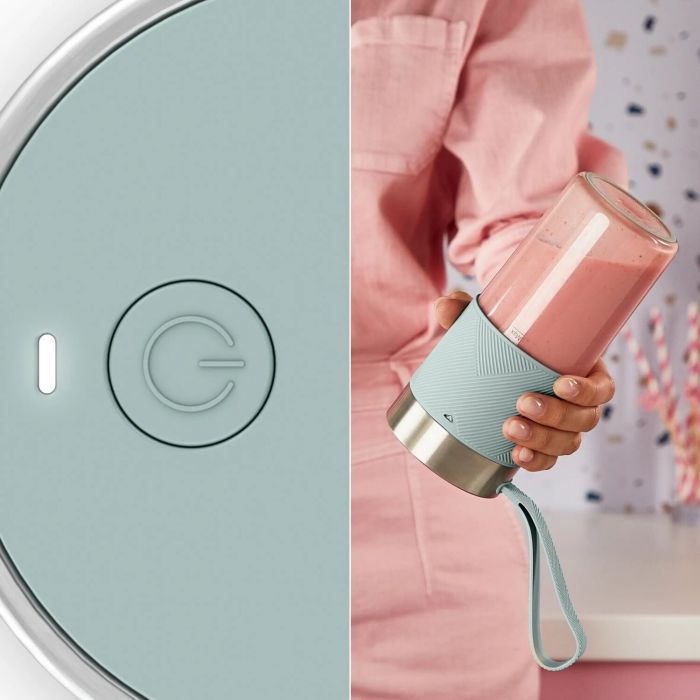 Блендер Tefal Lightmix портативний для смузі, чаша-300мл, USB, тритан, зелений