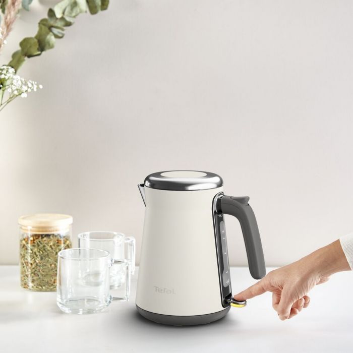 Електрочайник Tefal Collection 1.68л, Strix, нерж. сталь, бежевий