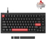 Клавіатура механічна Lemokey X4 84Key, Keychron Red, USB-A, QMK/VIA, Hot-Swap, EN/UKR, RGB, чорний